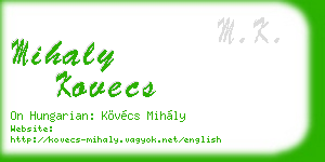 mihaly kovecs business card